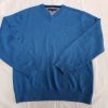 (product) tommy hilfger light blue knitted jumper - XL